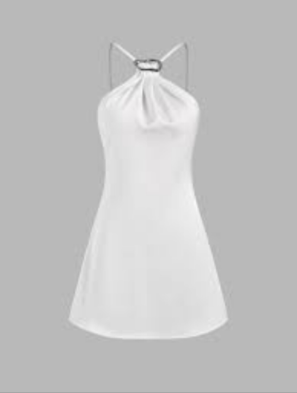 Cider Satin Halter Mini Dress